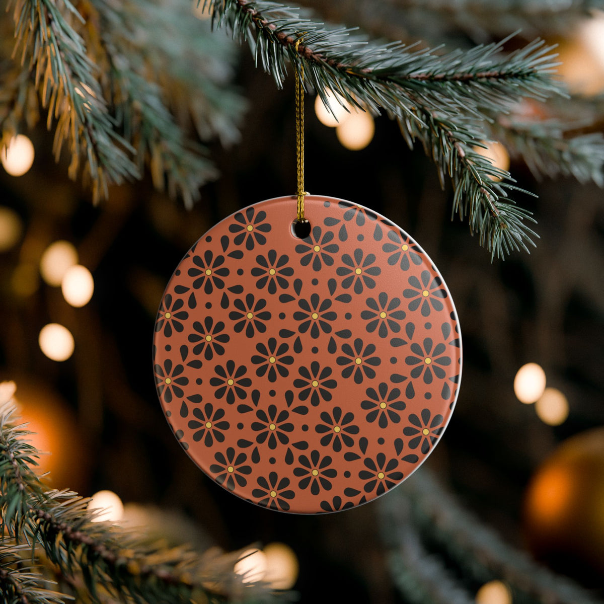 Personalized Mexican Barro Pintado Style5 - Ceramic Double Sided Ornament