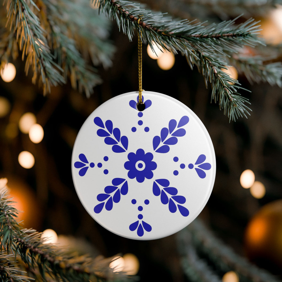 Personalized Mexican Talavera Style3 - Ceramic Double Sided Ornament