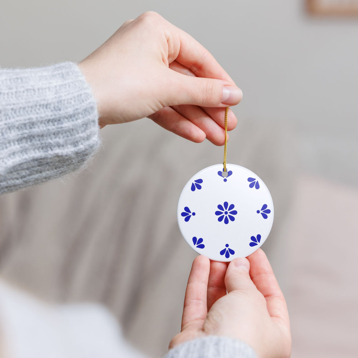Personalized Mexican Talavera Style2 - Ceramic Double Sided Ornament