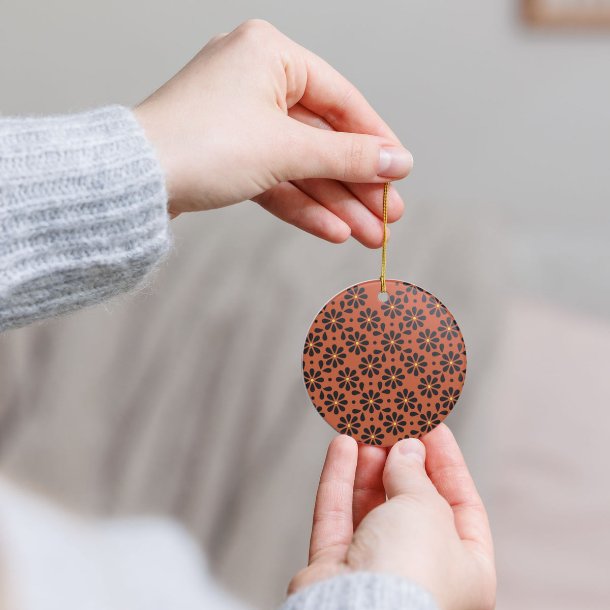 Personalized Mexican Barro Pintado Style5 - Ceramic Double Sided Ornament