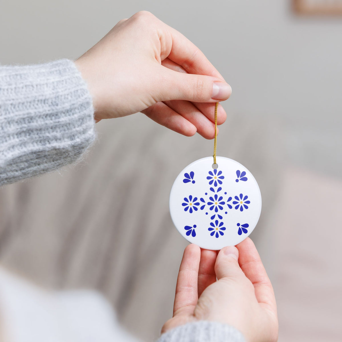 Personalized Mexican Talavera Style1 - Ceramic Double Sided Ornament