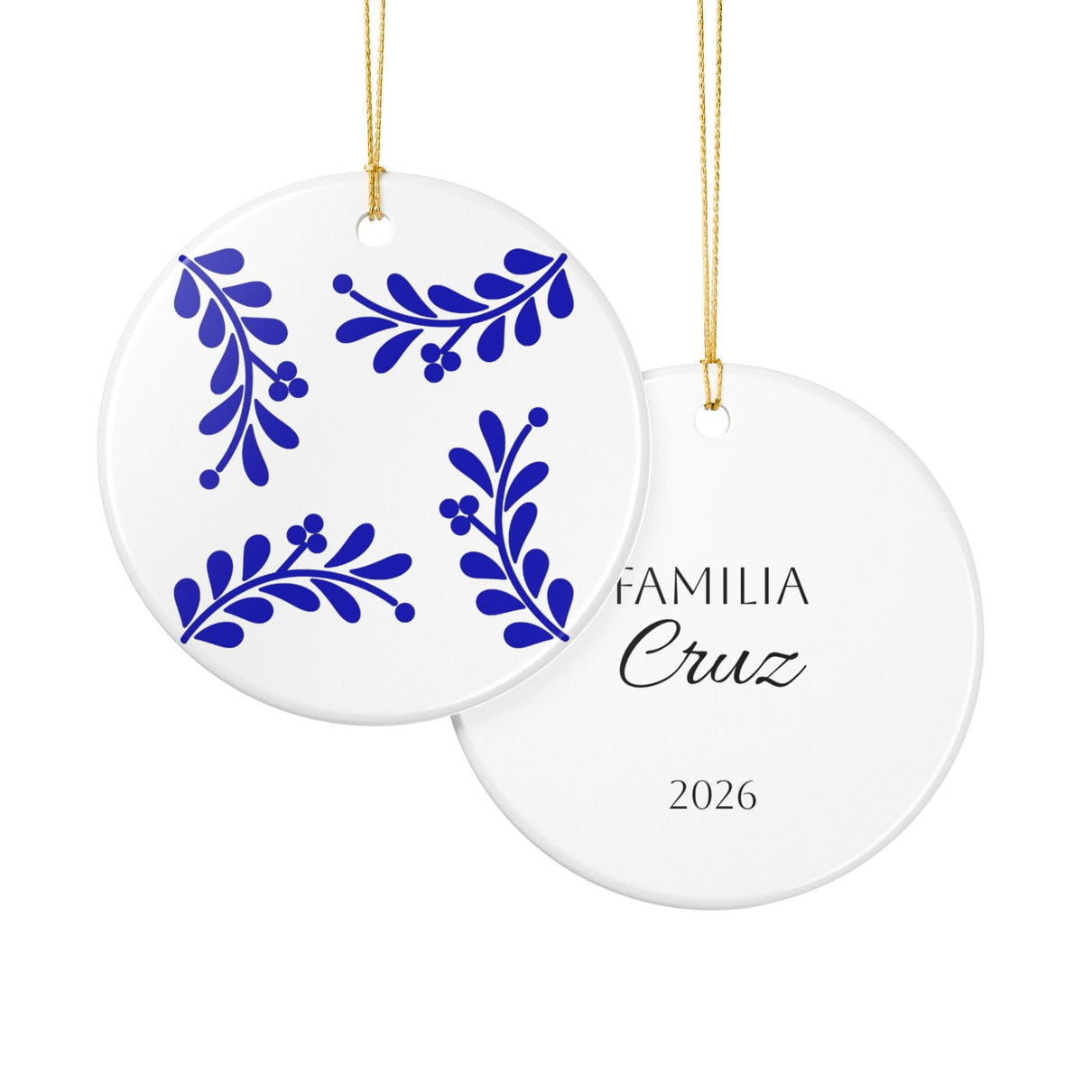 Personalized Mexican Talavera Style6 - Ceramic Double Sided Ornament
