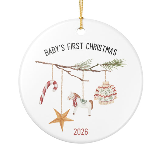 Baby's First Christmas Watercolor Mobile