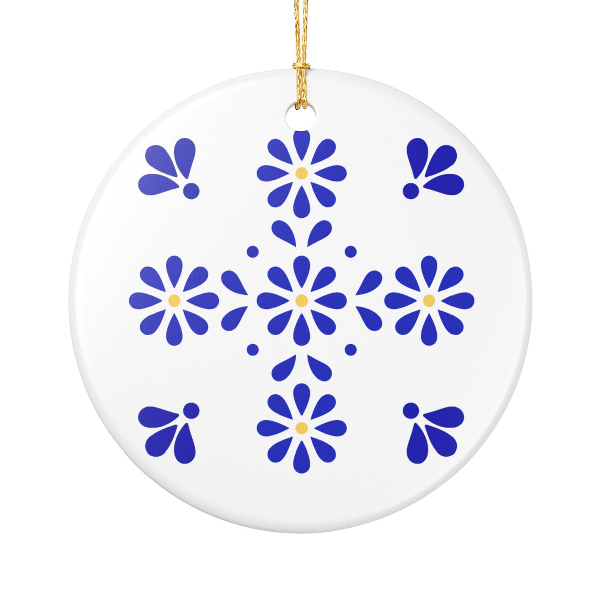 Personalized Mexican Talavera Style1 - Ceramic Double Sided Ornament