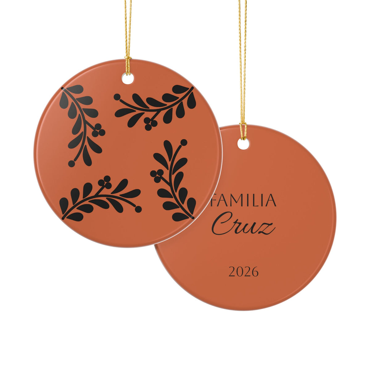 Personalized Mexican Barro Pintado Style6 - Ceramic Double Sided Ornament