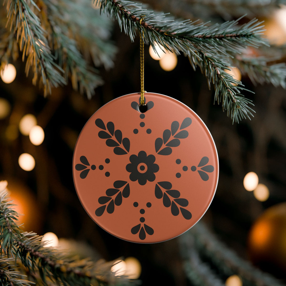 Personalized Mexican Barro Pintado Style3 - Ceramic Double Sided Ornament