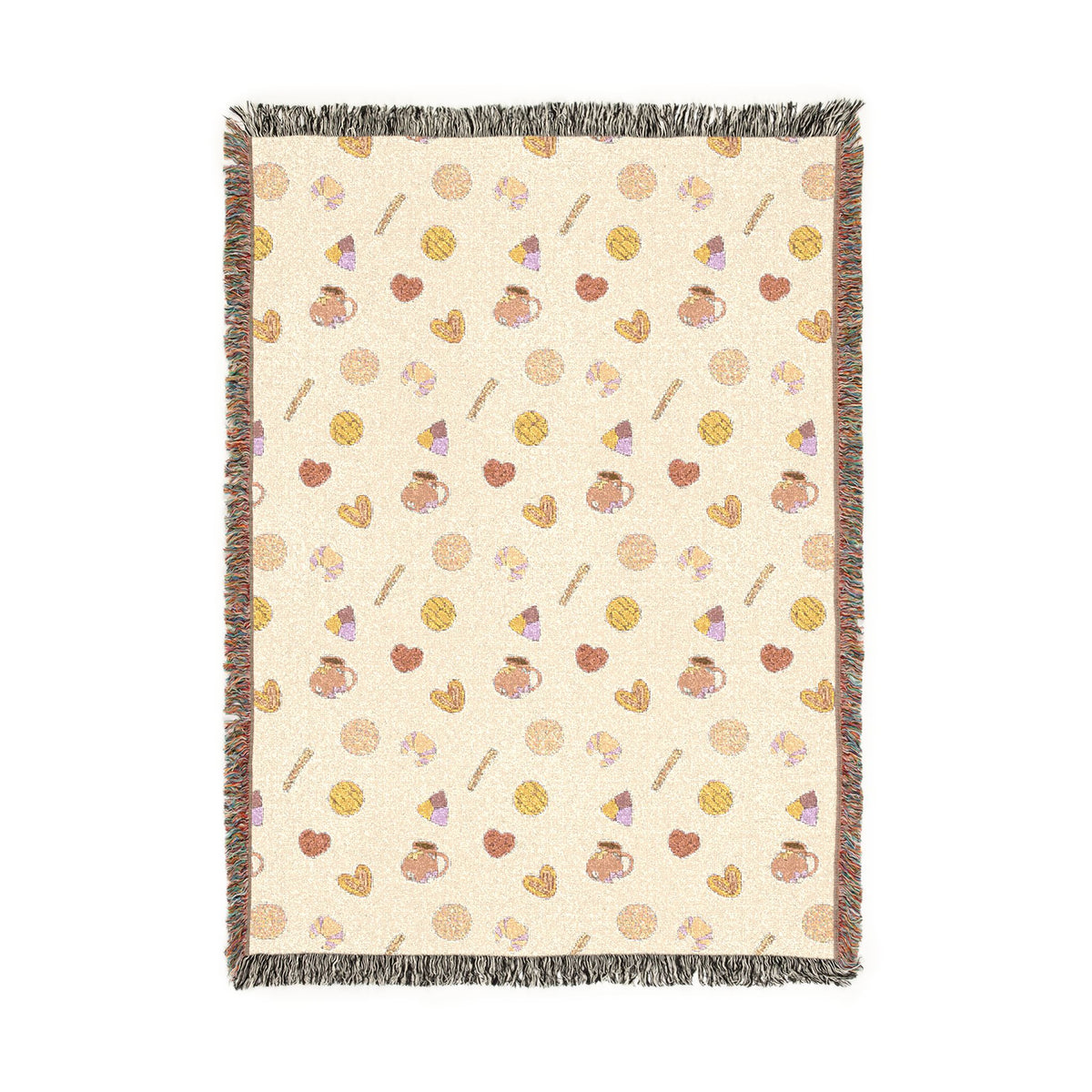 Atole & Pansito Woven Blanket With Fringe Trim