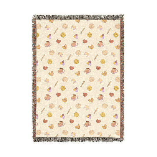 Atole & Pansito Woven Blanket With Fringe Trim