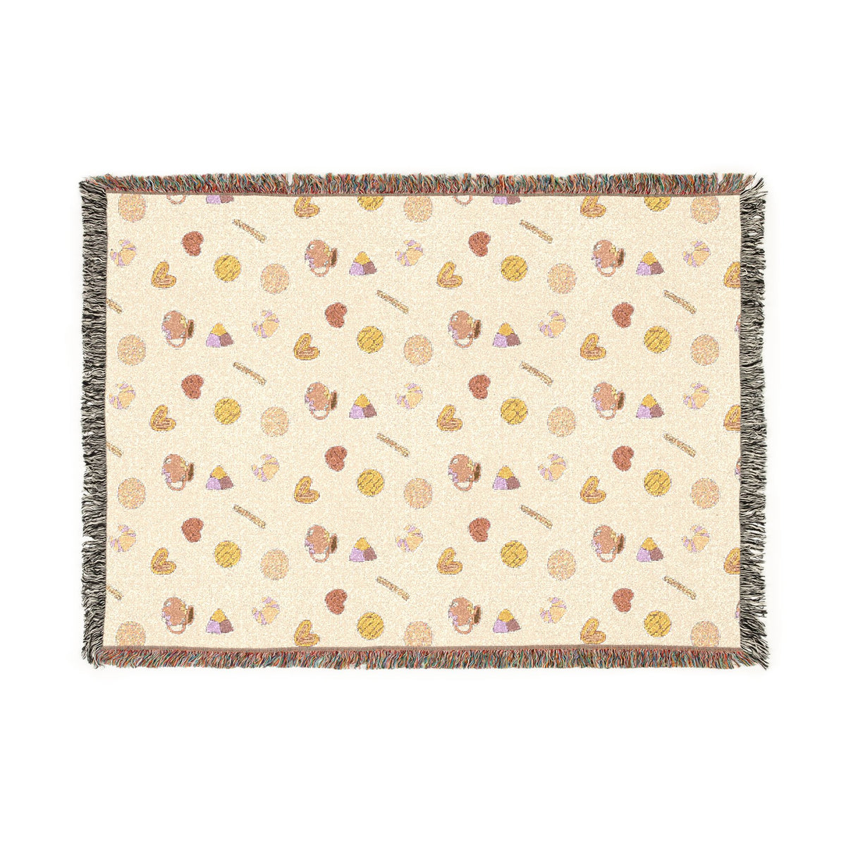 Atole & Pansito Woven Blanket With Fringe Trim