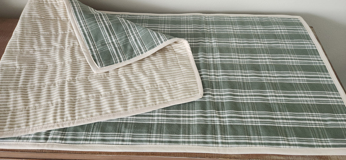 Reversible Quilted Coffee Table Runner Hot-Pad